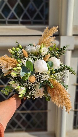 Thème champetre : tons vert, blanc et crème