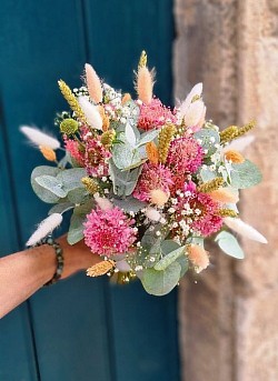 Dominante de scabieuse, mix fleurs coupées et sechées