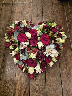 Coeur rouge et blanc