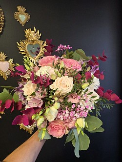 Tons pastel et pointe de fuschia