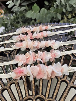 Bracelets tons rose pale et blanc
